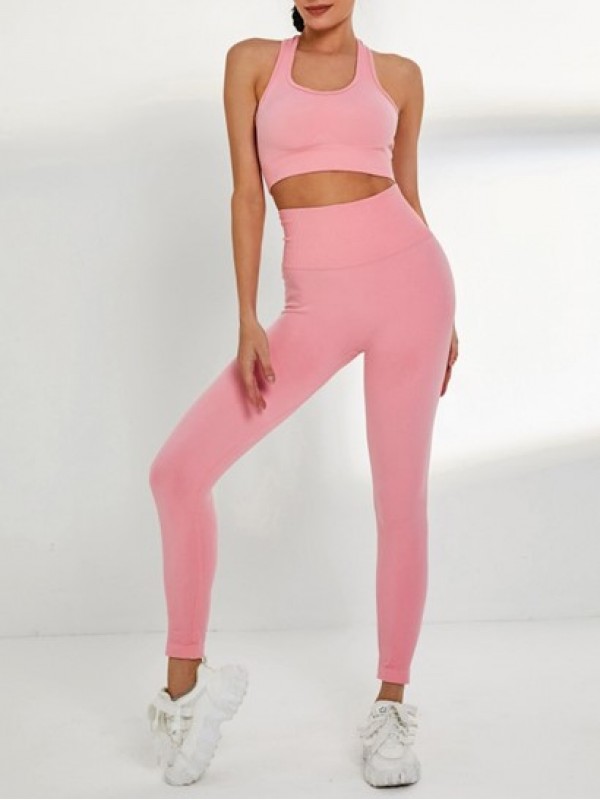 Racerback Bra And High Waisted Leggings Set