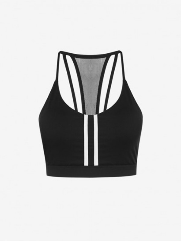 Colorblock Racerback Sleeveless Sports Top