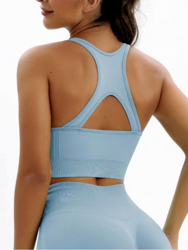 Cutout Racerback Yoga Running Gym Sports Tank Top Longline Bra