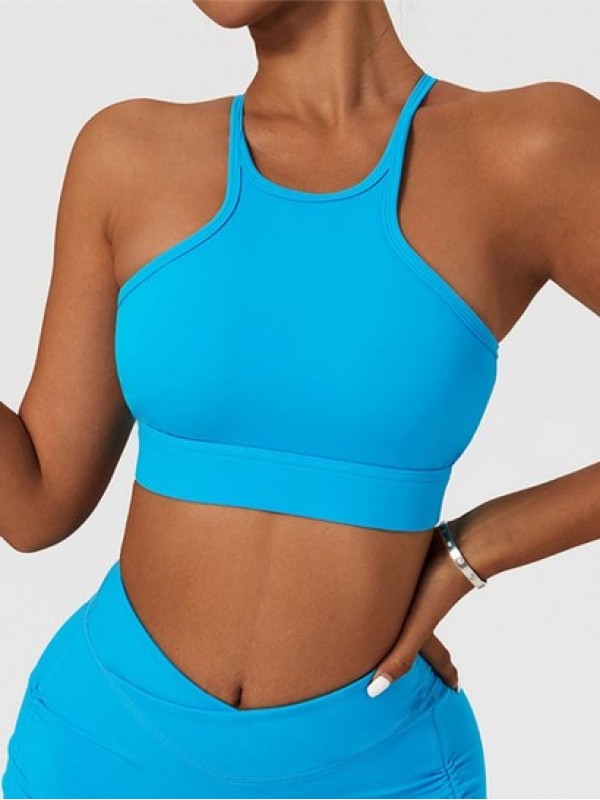 Solid Color Backless Quick-dry Sports Bra