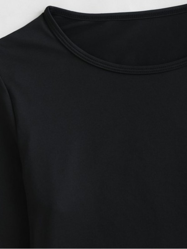 Cropped Thumbhole Long Sleeve Sports Top