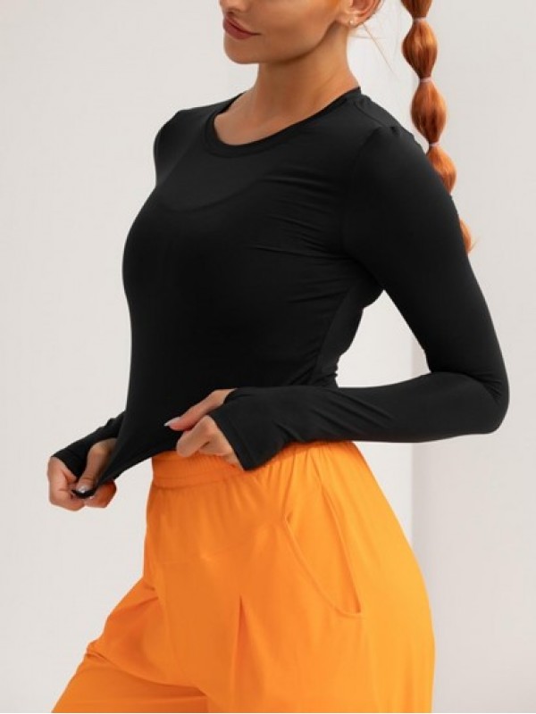 Cinched Cut Out Back Asymmetrical Sports Tee